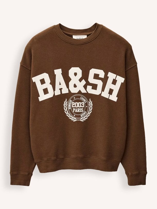 Ba-Sh Benjamin - Katoenmix Sweater Met Print - Bruin Ontdek de Benjamin katoenmix sweater met print van ba-sh in de kleur bruin bij Orangebag. Op werkdagen voor 21:45 besteld, morgen in huis.