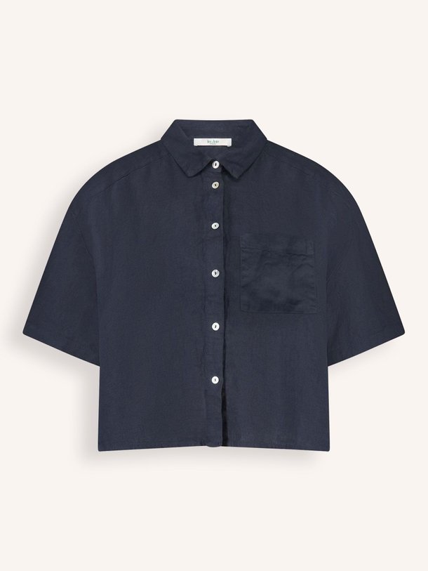 Ontdek de Mara linnen blouse van By-Bar in de kleur donkerblauw bij Orangebag. Op werkdagen voor 21:45 besteld, morgen in huis.