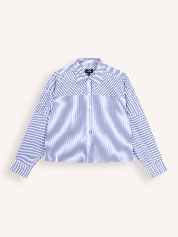 Ontdek de Katoenmix gestreepte blouse van Alix The Label in de kleur blauw bij Orangebag. Op werkdagen voor 21:45 besteld, morgen in huis.