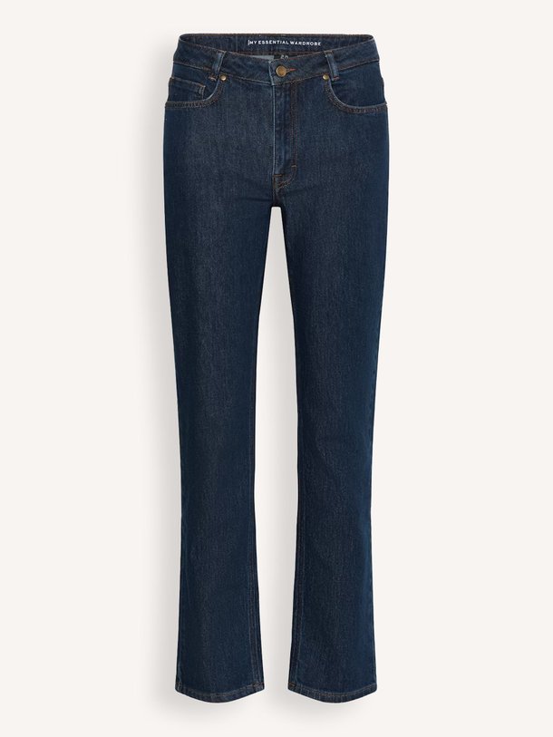 Ontdek de Isa high waist straight fit jeans van My Essential Wardrobe in de kleur donkerblauw bij Orangebag. Op werkdagen voor 21:45 besteld, morgen in huis.