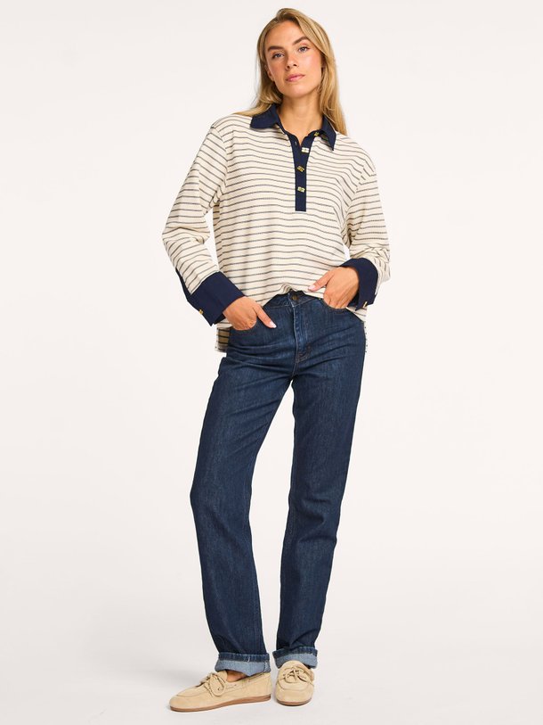 Ontdek de Isa high waist straight fit jeans van My Essential Wardrobe in de kleur donkerblauw bij Orangebag. Op werkdagen voor 21:45 besteld, morgen in huis.