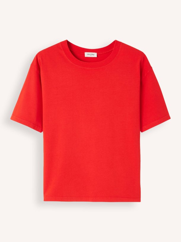 Ontdek de Fizvalley katoenen T-shirt van American Vintage in de kleur rood bij Orangebag. Op werkdagen voor 21:45 besteld, morgen in huis.