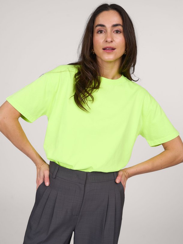 Ontdek de Fizvalley katoenen neon T-shirt van American Vintage in de kleur limegroen bij Orangebag. Op werkdagen voor 21:45 besteld, morgen in huis.