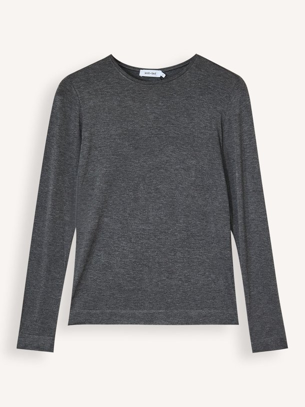 Ontdek de Zoe lyocellmix gemêleerde longsleeve van Knit-ted in de kleur antraciet bij Orangebag. Op werkdagen voor 21:45 besteld, morgen in huis.