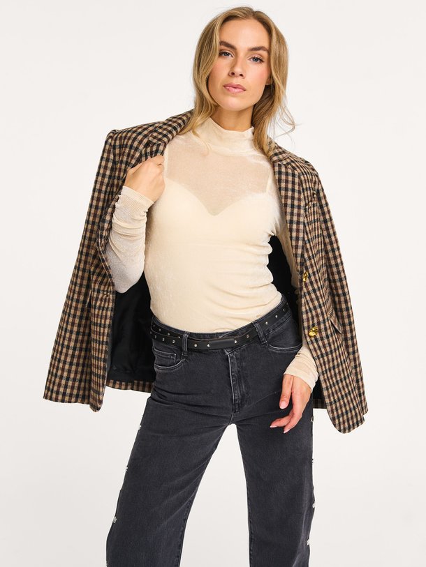 Ontdek de Olya geweven velours mesh top van Dante 6 in de kleur crème bij Orangebag. Op werkdagen voor 21:45 besteld, morgen in huis.