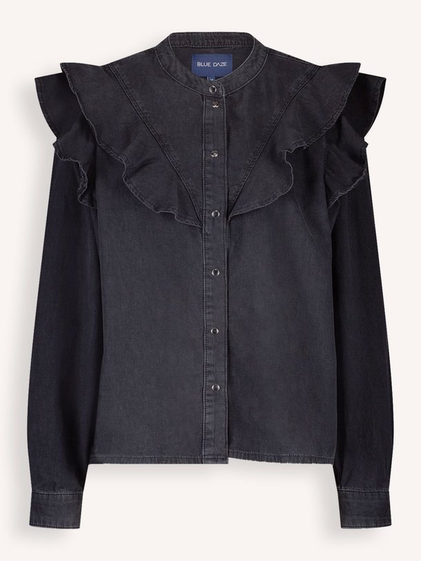 Ontdek de Denim blouse van Summum in de kleur antraciet bij Orangebag. Op werkdagen voor 21:45 besteld, morgen in huis.