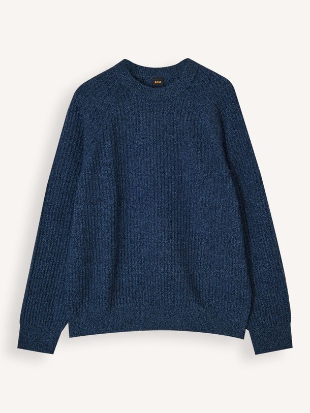 Ontdek de klacier wolmix gemêleerde trui van Boss in de kleur donkerblauw bij Orangebag. Op werkdagen voor 21:45 besteld, morgen in huis.