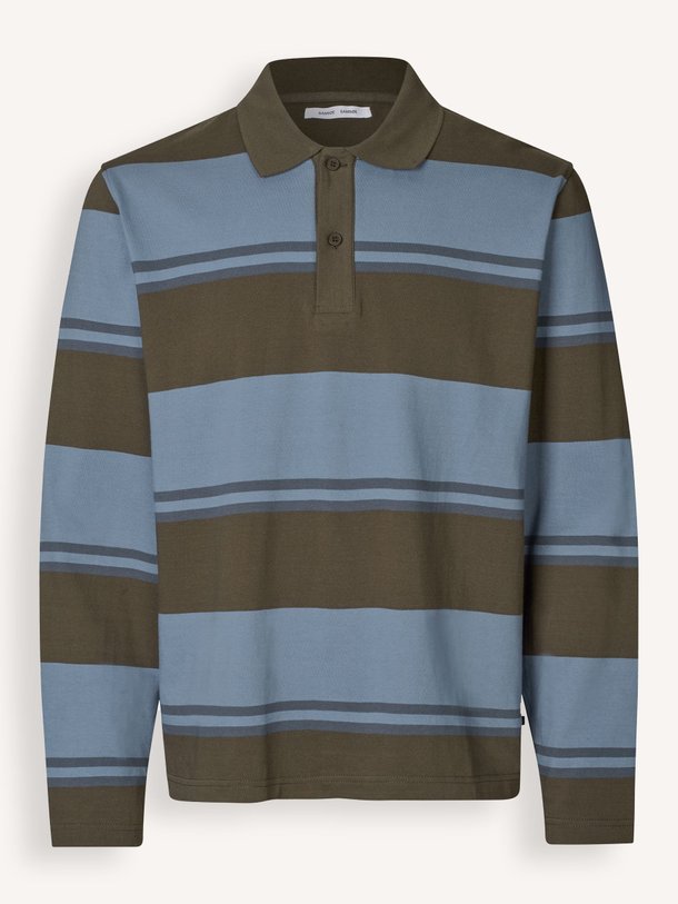 Ontdek de Sakevin organic cotton polo longsleeve van Samsoe Samsoe in de kleur blauw bij Orangebag. Op werkdagen voor 21:45 besteld, morgen in huis.