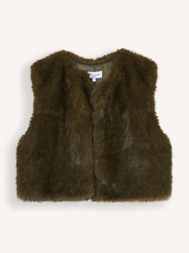 Ontdek de Zoani fake fur gilet van La Fee Maraboutee in de kleur kaki bij Orangebag. Op werkdagen voor 21:45 besteld, morgen in huis.