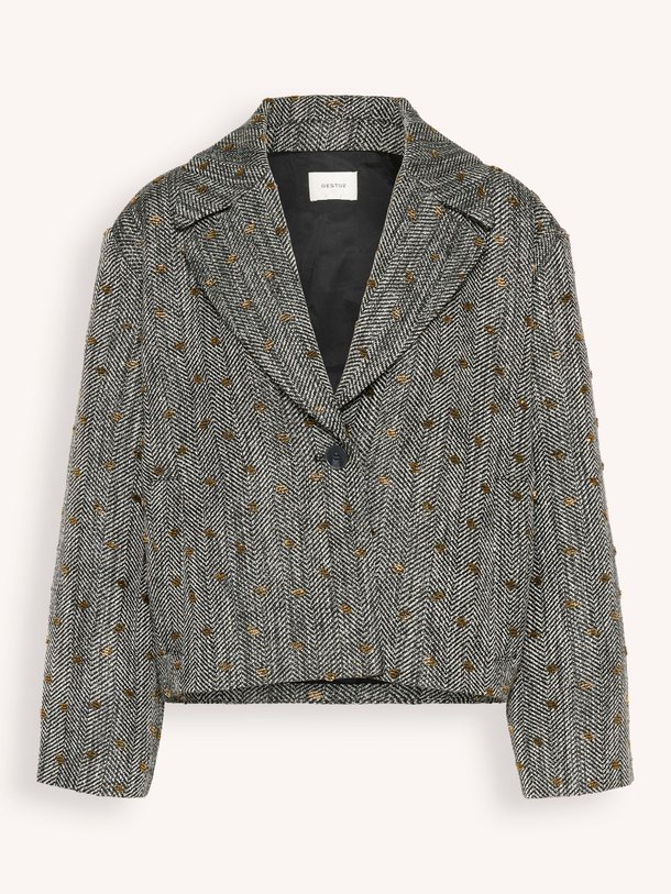 Ontdek de Riva wolmix blazer met kralen van Gestuz in de kleur zwart bij Orangebag. Op werkdagen voor 21:45 besteld, morgen in huis.