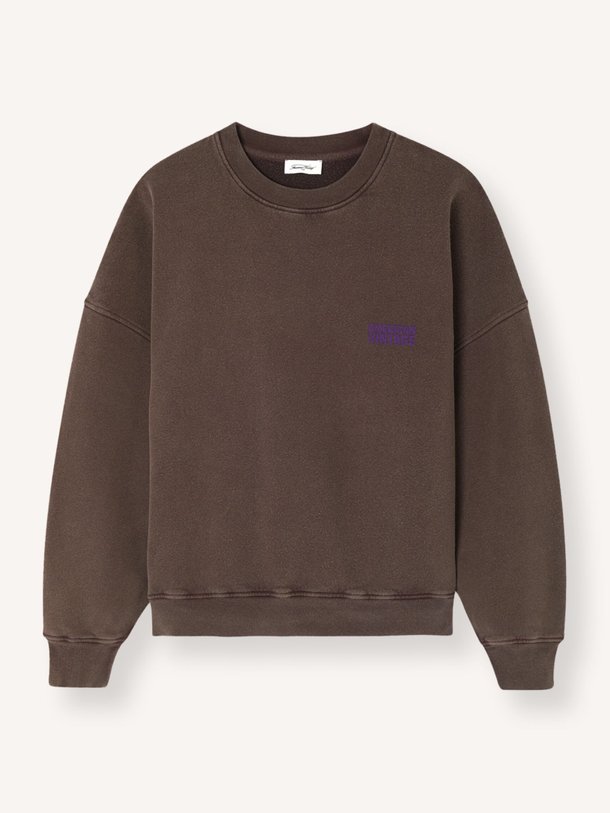 Ontdek de Plizzy katoenen logo sweater van American Vintage in de kleur donkerbruin bij Orangebag. Op werkdagen voor 21:45 besteld, morgen in huis.