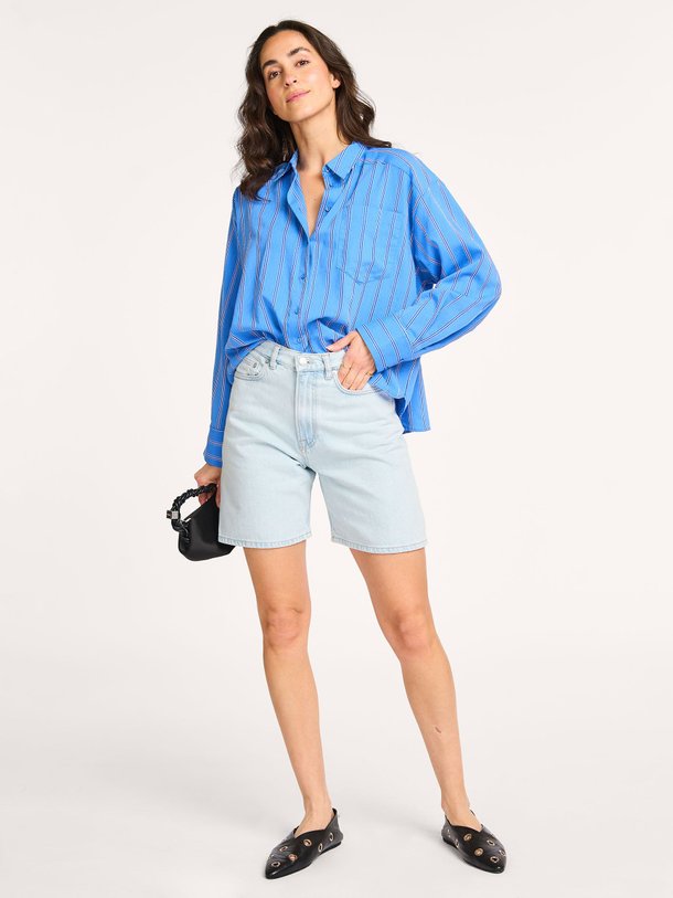 Ontdek de Sashelly denim short van Samsoe Samsoe in de kleur lichtblauw bij Orangebag. Op werkdagen voor 21:45 besteld, morgen in huis.