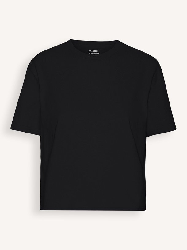 Ontdek de Organic cotton cropped T-shirt van Colorful Standard in de kleur zwart bij Orangebag. Op werkdagen voor 21:45 besteld, morgen in huis.
