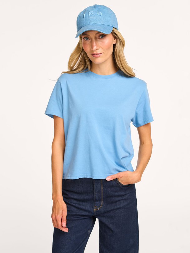 Ontdek de Organic cotton cropped T-shirt van Colorful Standard in de kleur blauw bij Orangebag. Op werkdagen voor 21:45 besteld, morgen in huis.