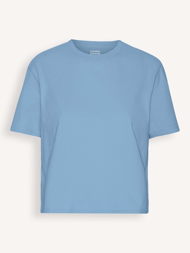 Ontdek de Organic cotton cropped T-shirt van Colorful Standard in de kleur blauw bij Orangebag. Op werkdagen voor 21:45 besteld, morgen in huis.