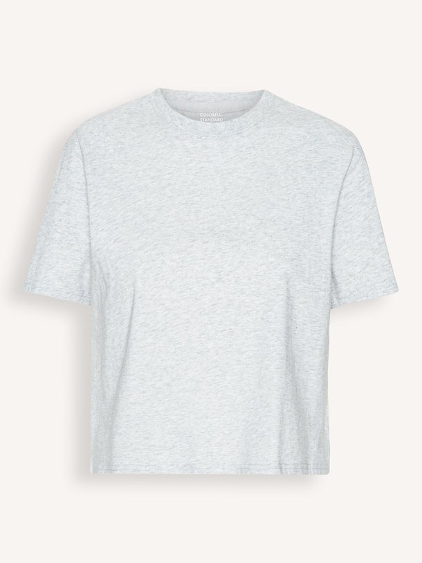 Ontdek de Organic cotton cropped gemêleerd T-shirt van Colorful Standard in de kleur lichtgrijs bij Orangebag. Op werkdagen voor 21:45 besteld, morgen in huis.