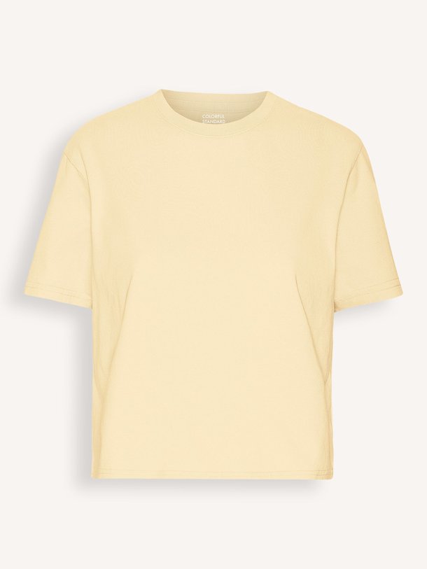Ontdek de Organic cotton cropped T-shirt van Colorful Standard in de kleur geel bij Orangebag. Op werkdagen voor 21:45 besteld, morgen in huis.
