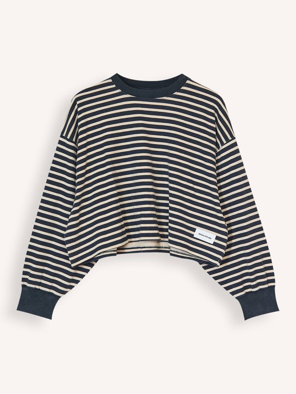 Ontdek de Franto katoenen gestreepte longsleeve van Bellerose in de kleur donkerblauw bij Orangebag. Op werkdagen voor 21:45 besteld, morgen in huis.