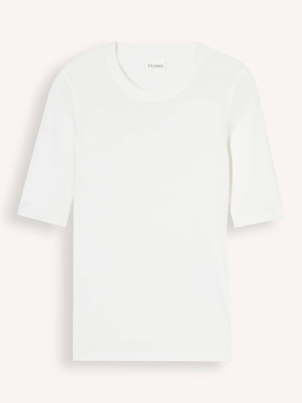 Closed Katoen/Modalmix T-Shirt - Off-White Ontdek de Katoen/modalmix T-shirt van Closed in de kleur off-white bij Orangebag. Op werkdagen voor 21:45 besteld, morgen in huis.
