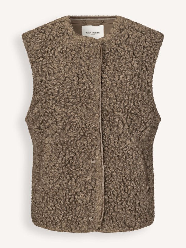 Ontdek de Vada geweven teddy gilet van Lollys Laundry in de kleur bruin bij Orangebag. Op werkdagen voor 21:45 besteld, morgen in huis.