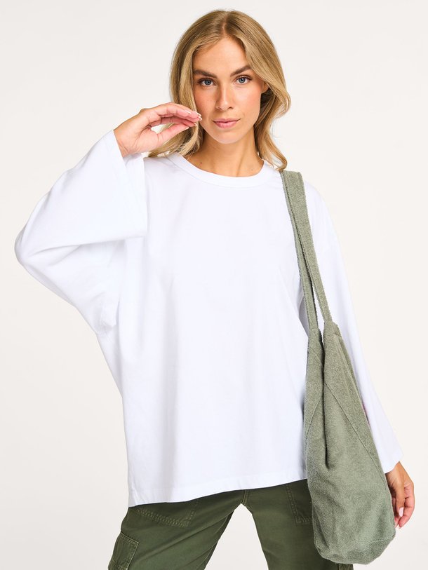 Ontdek de Fizvalley katoenen longsleeve van American Vintage in de kleur wit bij Orangebag. Op werkdagen voor 21:45 besteld, morgen in huis.