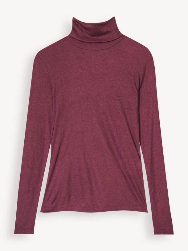 Ontdek de Lyocell/wolmix slub top met col van Closed in de kleur aubergine bij Orangebag. Op werkdagen voor 21:45 besteld, morgen in huis.