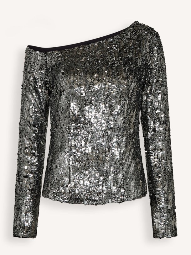 Ontdek de Sequince jersey one shoulder top met pailletten van Copenhagen Muse in de kleur zilverkleur bij Orangebag. Op werkdagen voor 21:45 besteld, morgen in huis.