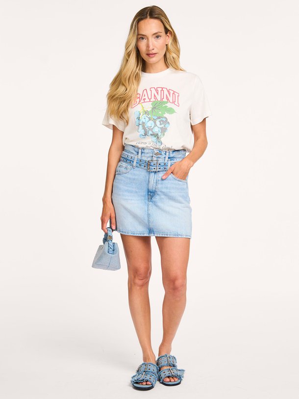 Ontdek de Denim rok van Ganni in de kleur blauw bij Orangebag. Op werkdagen voor 21:45 besteld, morgen in huis.