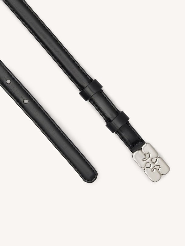 Ontdek de Kat leatherlook riem van Ganni in de kleur zwart bij Orangebag. Op werkdagen voor 21:45 besteld, morgen in huis.