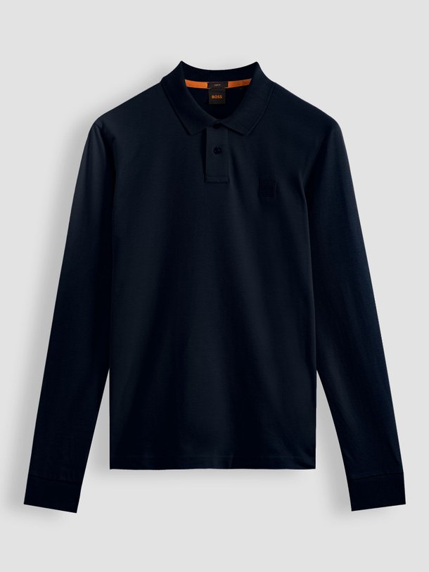 Ontdek de Passerby katoenmix piqué polo van Boss in de kleur donkerblauw bij Orangebag. Op werkdagen voor 21:45 besteld, morgen in huis.
