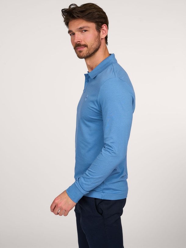 Ontdek de Passerby katoenmix polo van Boss in de kleur blauw bij Orangebag. Op werkdagen voor 21:45 besteld, morgen in huis.