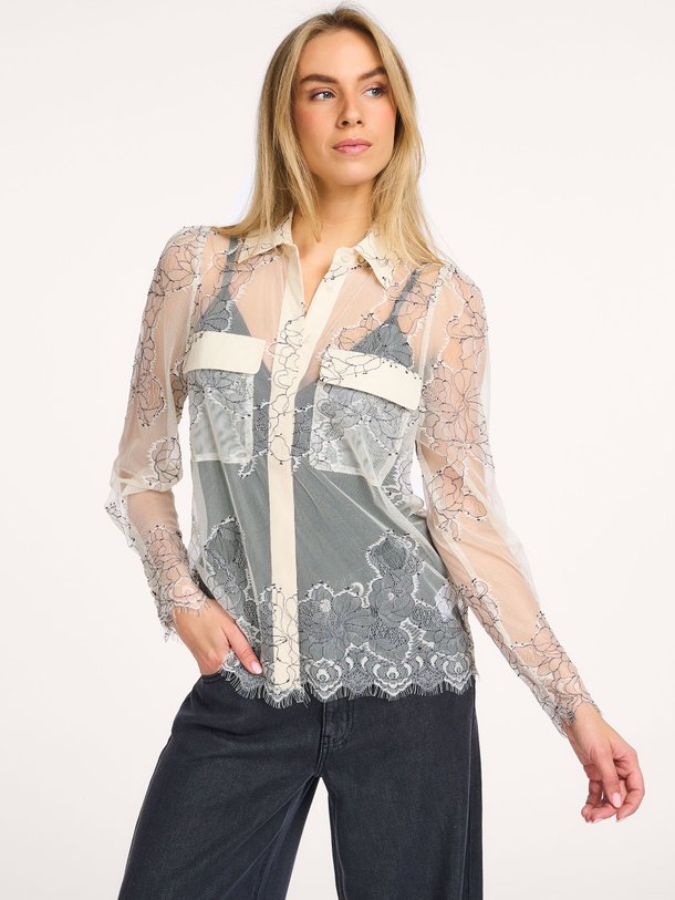 Ontdek de Wila geweven kanten blouse van Second Female in de kleur crème bij Orangebag. Op werkdagen voor 21:45 besteld, morgen in huis.