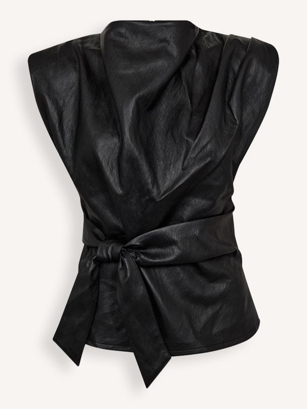 Ontdek de Gitt geweven leatherlook top van Co'Couture in de kleur zwart bij Orangebag. Op werkdagen voor 21:45 besteld, morgen in huis.