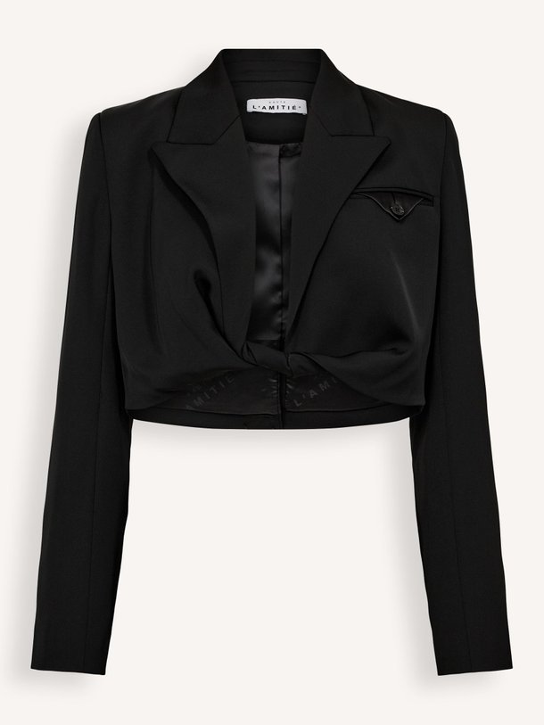 Ontdek de Jazzy geweven cropped blazer van Haute L'Amitié in de kleur zwart bij Orangebag. Op werkdagen voor 21:45 besteld, morgen in huis.