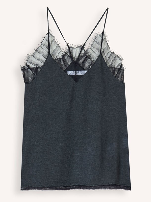 Ontdek de Maelly wolmix top van Iro in de kleur donkergrijs bij Orangebag. Op werkdagen voor 21:45 besteld, morgen in huis.