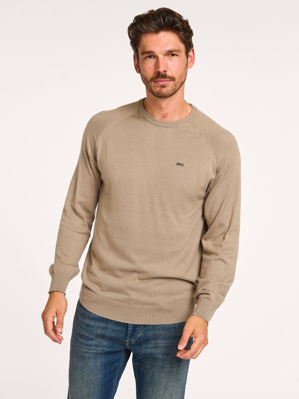 Ontdek de Scissor katoenmix trui van Denham in de kleur beige bij Orangebag. Op werkdagen voor 21:45 besteld, morgen in huis.