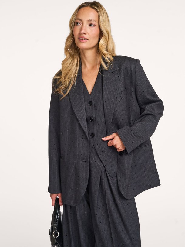 Ontdek de Darko viscosemix krijtstreep blazer met strass van Suncoo in de kleur antraciet bij Orangebag. Op werkdagen voor 21:45 besteld, morgen in huis.