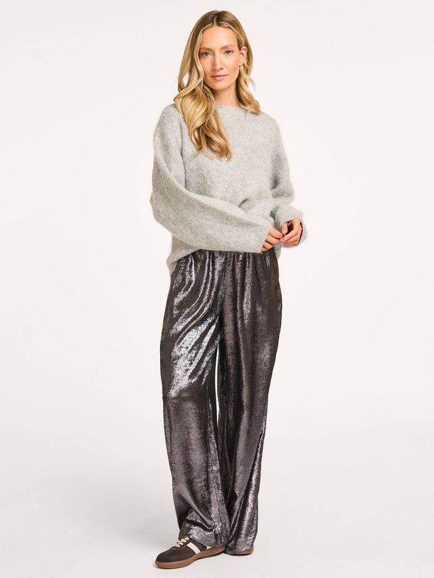 Ontdek de Metally geweven metallic palazzo van Knit-ted in de kleur grijs bij Orangebag. Op werkdagen voor 21:45 besteld, morgen in huis.