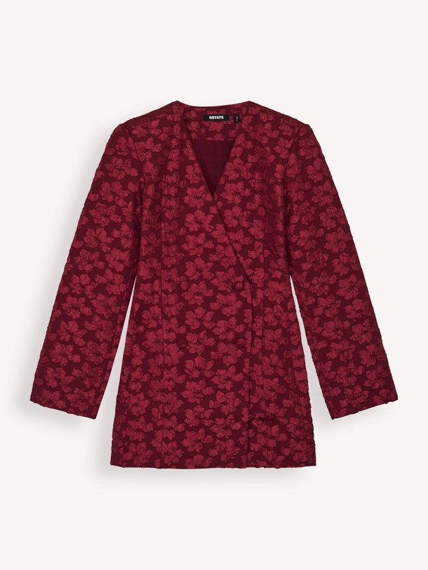 Ontdek de Blake geweven blazer jurk van Rotate Birger Christensen in de kleur bordeauxrood bij Orangebag. Op werkdagen voor 21:45 besteld, morgen in huis.