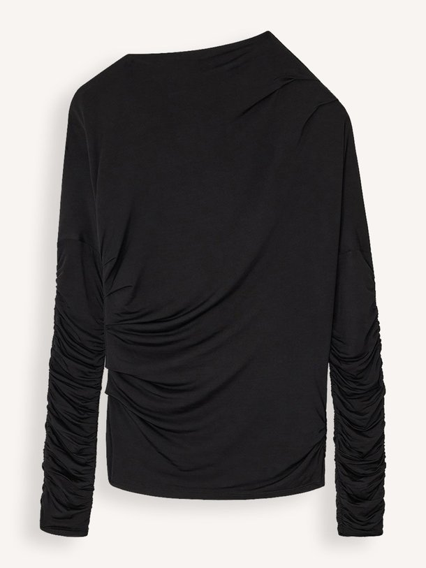 Ontdek de Viscosemix geplooide top van Ganni in de kleur zwart bij Orangebag. Op werkdagen voor 21:45 besteld, morgen in huis.