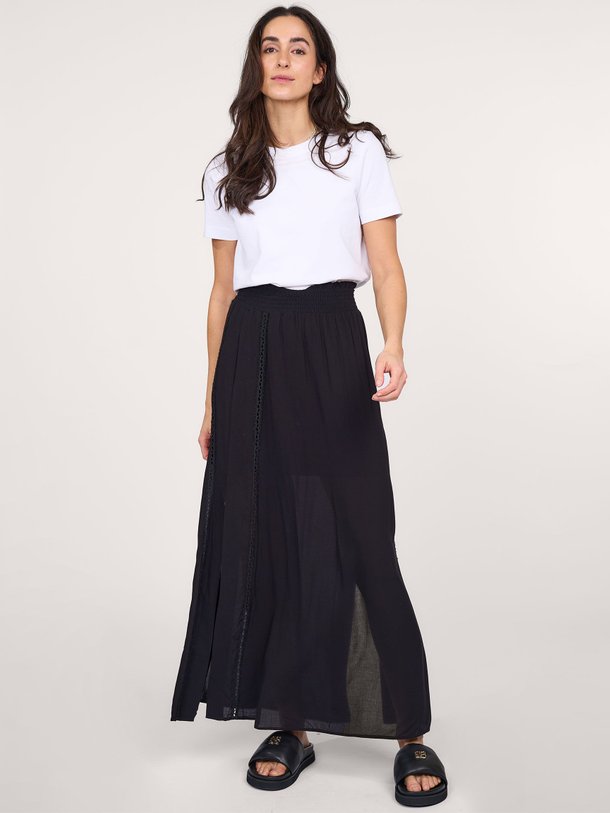 Ontdek de Callahan viscose maxi rok van Dante 6 in de kleur zwart bij Orangebag. Op werkdagen voor 21:45 besteld, morgen in huis.