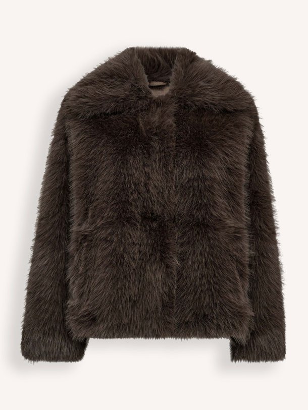 Co'Couture Kita - Faux Fur Jack - Bruingrijs Ontdek de Kita faux fur jack van Co'Couture in de kleur bruingrijs bij Orangebag. Op werkdagen voor 21:45 besteld, morgen in huis.