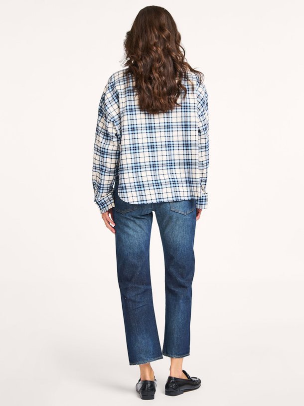 Ontdek de Katoenen blouse met geruit dessin van Denimist in de kleur ecru bij Orangebag. Op werkdagen voor 21:45 besteld, morgen in huis.