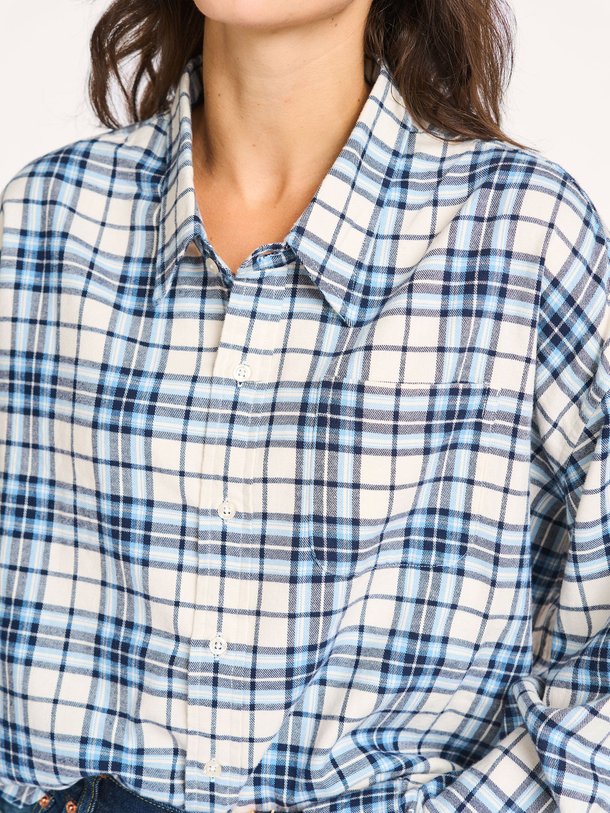 Ontdek de Katoenen blouse met geruit dessin van Denimist in de kleur ecru bij Orangebag. Op werkdagen voor 21:45 besteld, morgen in huis.