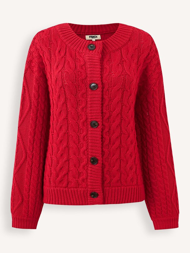 Ontdek de Merino wolmix kabelvest van Frnch in de kleur rood bij Orangebag. Op werkdagen voor 21:45 besteld, morgen in huis.