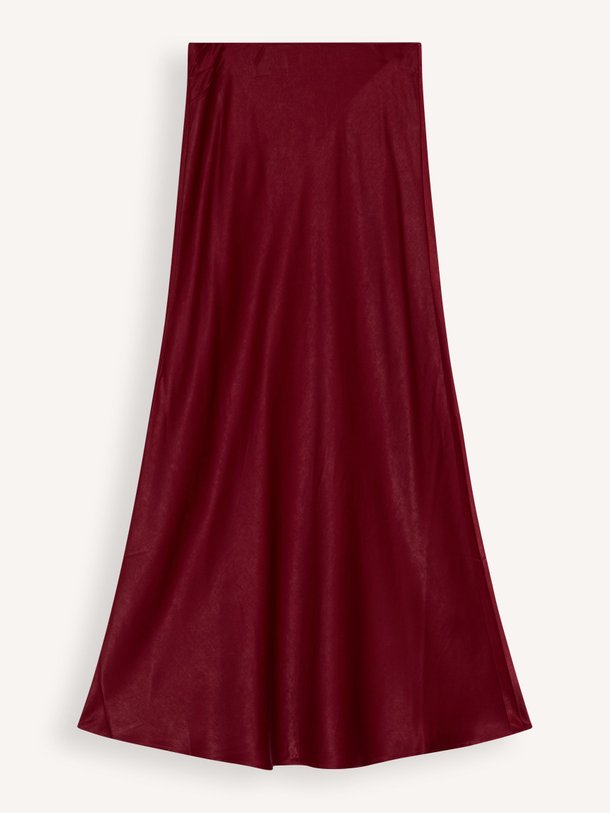 Ontdek de Estelle viscosemix rok van My Essential Wardrobe in de kleur bordeauxrood bij Orangebag. Op werkdagen voor 21:45 besteld, morgen in huis.