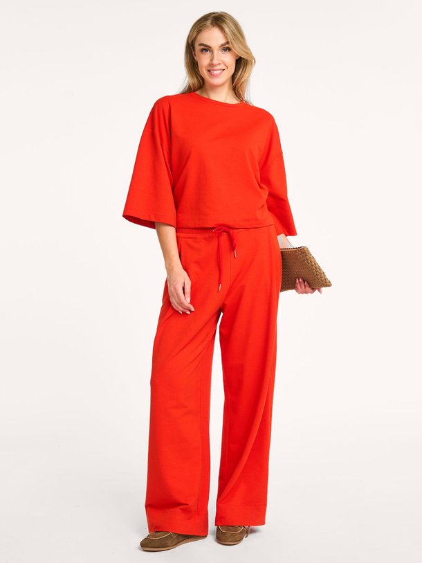 Ontdek de Geano katoenmix broek van Nathalie Vleeschouwer in de kleur rood bij Orangebag. Op werkdagen voor 21:45 besteld, morgen in huis.