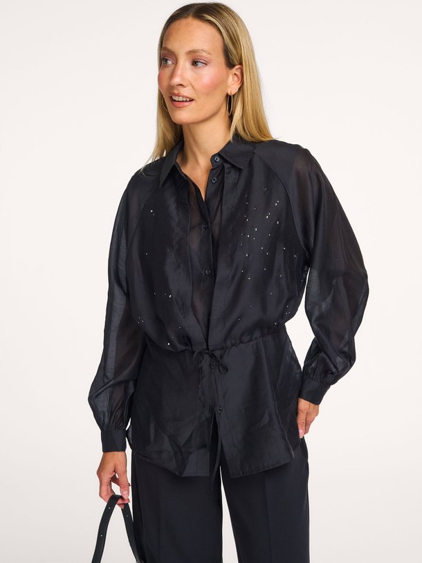 Ontdek de Lyocellmix blouse met strass van Yaya in de kleur zwart bij Orangebag. Op werkdagen voor 21:45 besteld, morgen in huis.