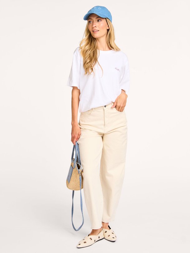 Ontdek de Organic cotton T-shirt met print van Haute L'Amitié in de kleur wit bij Orangebag. Op werkdagen voor 21:45 besteld, morgen in huis.