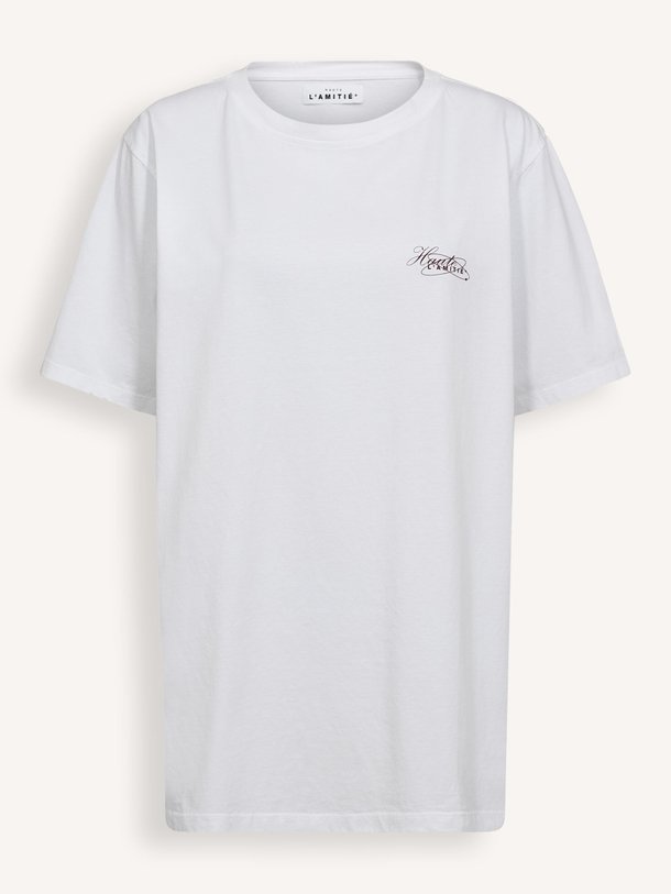 Ontdek de Organic cotton T-shirt met print van Haute L'Amitié in de kleur wit bij Orangebag. Op werkdagen voor 21:45 besteld, morgen in huis.